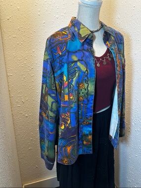 Vtg wearable art shacket